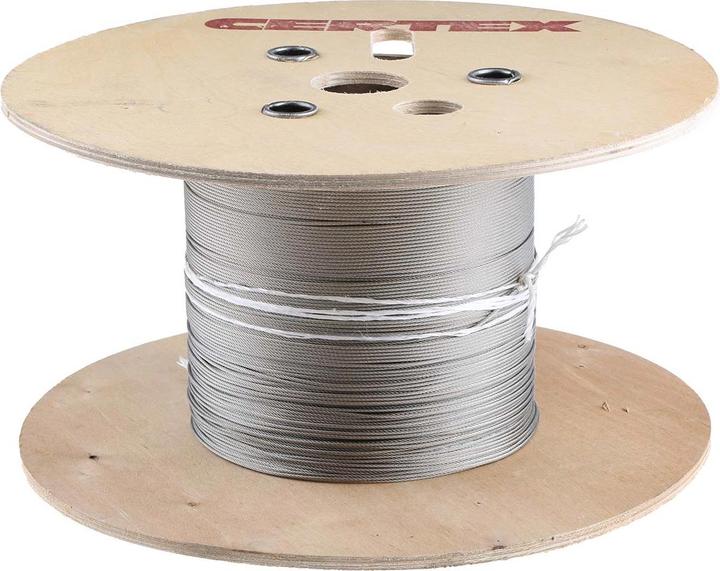 Produktbild RS PRO 1.5mm 6X7 IWRC SS MBL 0.13t 100mt Reel (100 m)