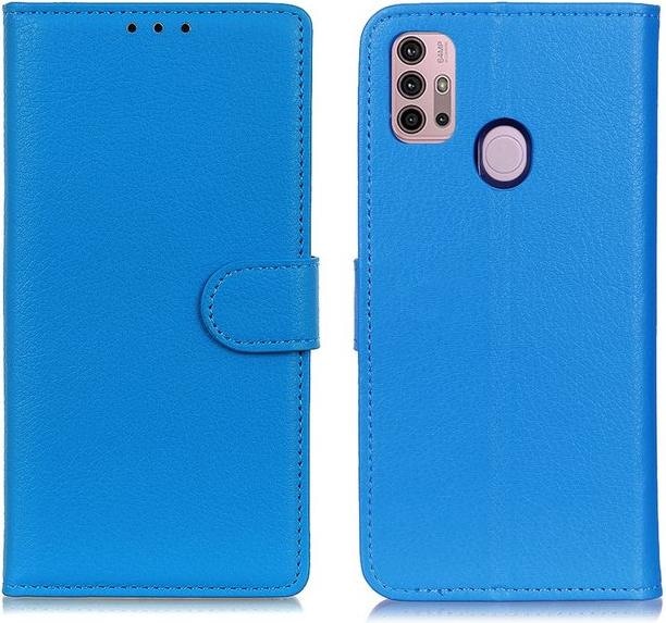 Actual product image MU Classic Litchi Leather Bookcover Series (Motorola Moto G30, Motorola Moto G10)