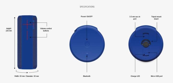 Image du produit UE Enceinte Bluetooth portable, son 360° puissant, étanche, autonomie 20h, connexion multi-appareils (20 h)
