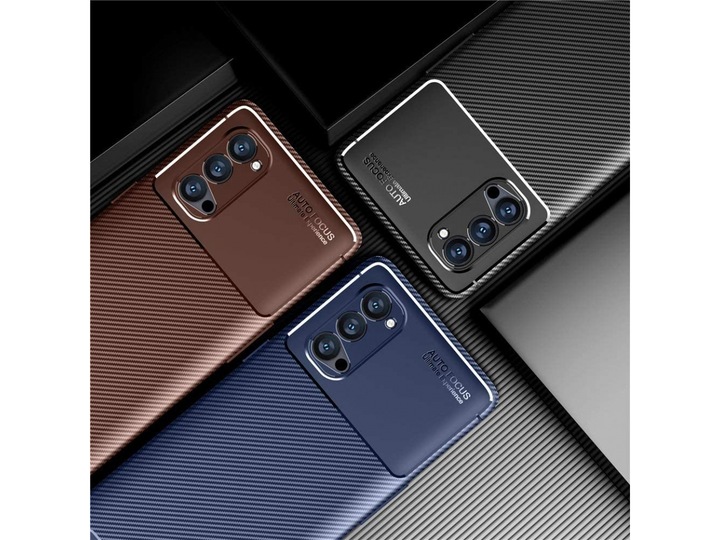 Produktbild Screenguard Oppo Reno4 Pro 5G Hülle Carbon Design TPU Case (Oppo Reno 4 Pro 5G)