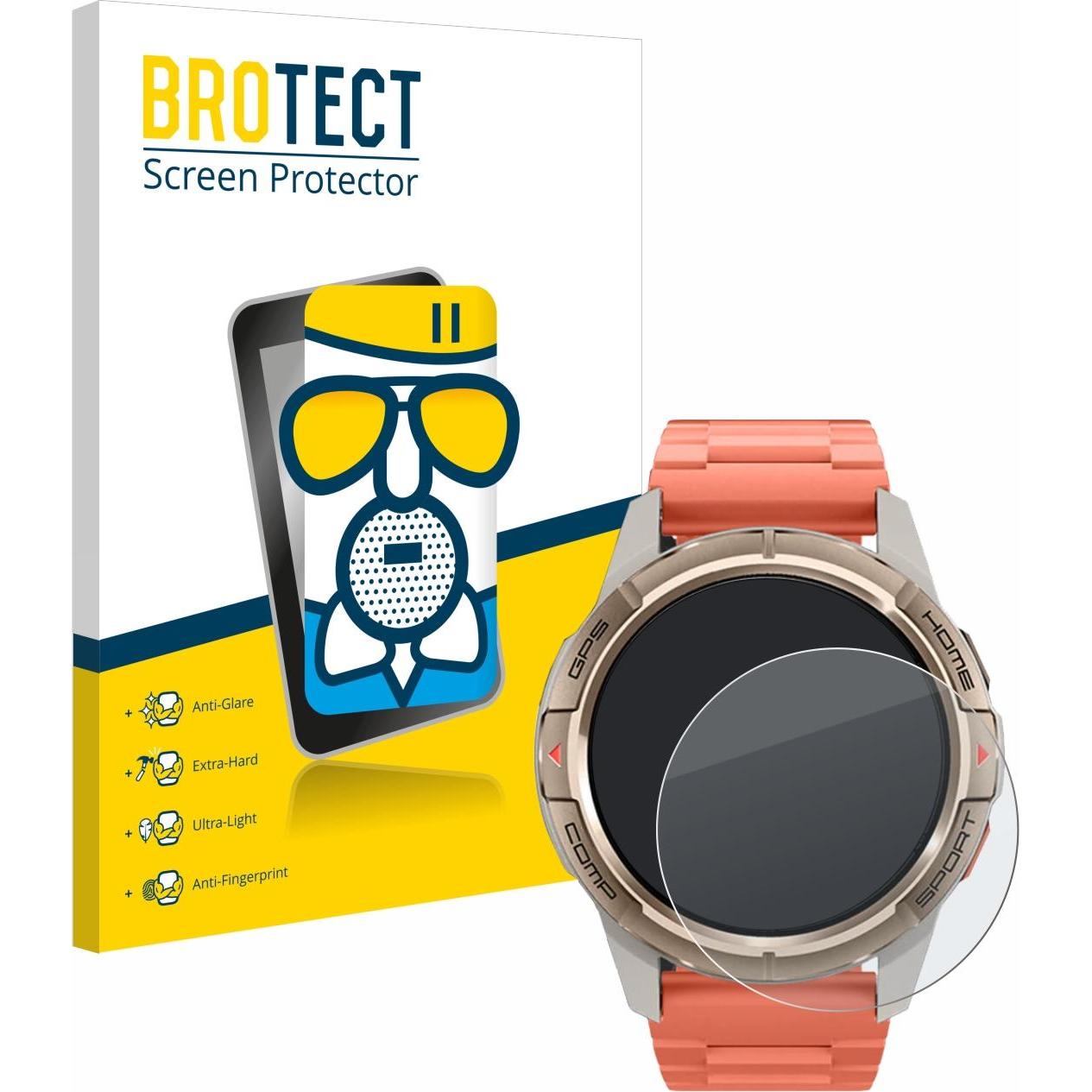 BROTECT Schutzglas Schutzfolie Displayschutz Display Schutz Glas Folie matt, Smartwatch Schutzfolie, Grau