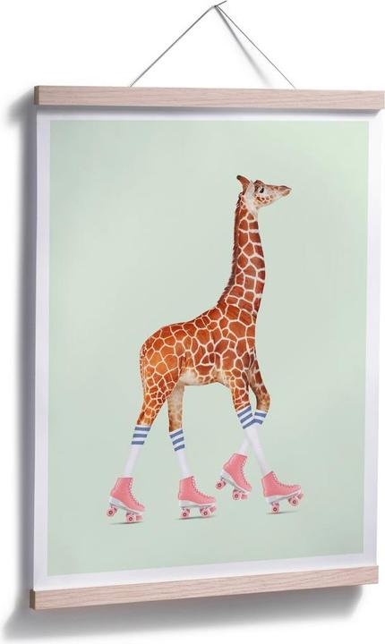 Produktbild Trenddeko Rollerskating Giraffe (24 x 30 cm)