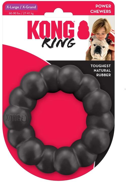 Immagine prodotto KONG Gioco per cani ad anello nero (Ø13,5 cm) (Gioco da masticare per cani)