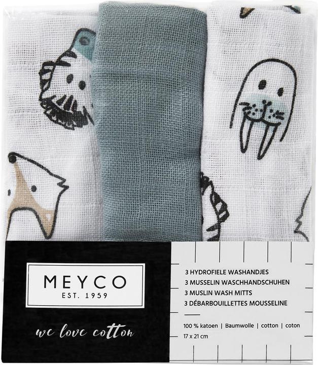 Image du produit Meyco Gants de toilette en mousseline (17 cm, 21 cm)