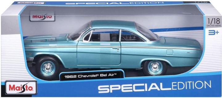 Produktbild Maisto Chevrolet Bel Air 1962 blau 1/18