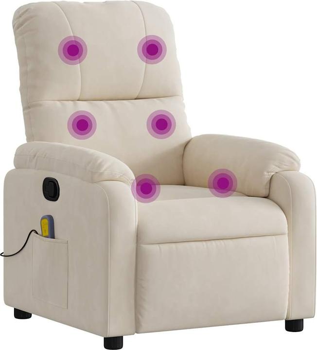 Produktbild VidaXL Massagesessel Beige Mikrofasergewebe,Farbe: Beige,Material