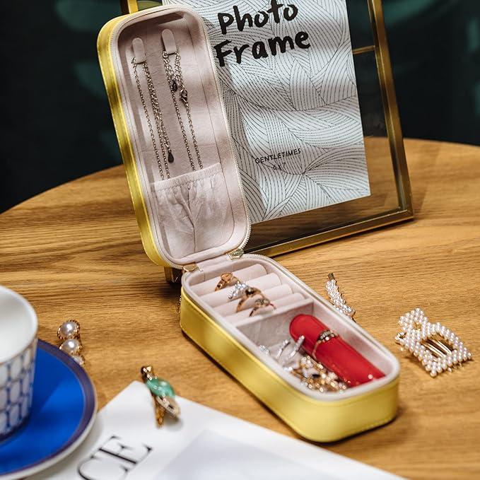 Actual product image Only-Bags.Store Travel Jewelry Box, Portable Jewelry Case, PU Jewelry Box, Small Jewelry Container, Jewelry Boxes