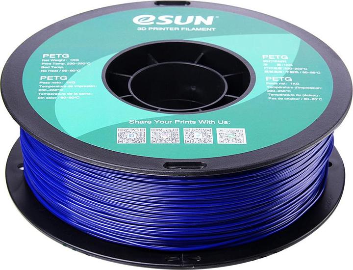 Actual product image eSUN PETG 1.75mm Solid Blue 1kg 3D Filament (PETG, 1.75 mm, 1000 g, Blue)