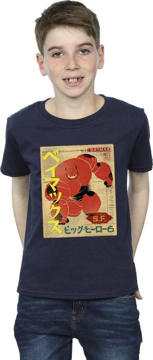 Actual product image Disney Boys Big Hero 6 Baymax Baymax Newspaper T-Shirt (116)