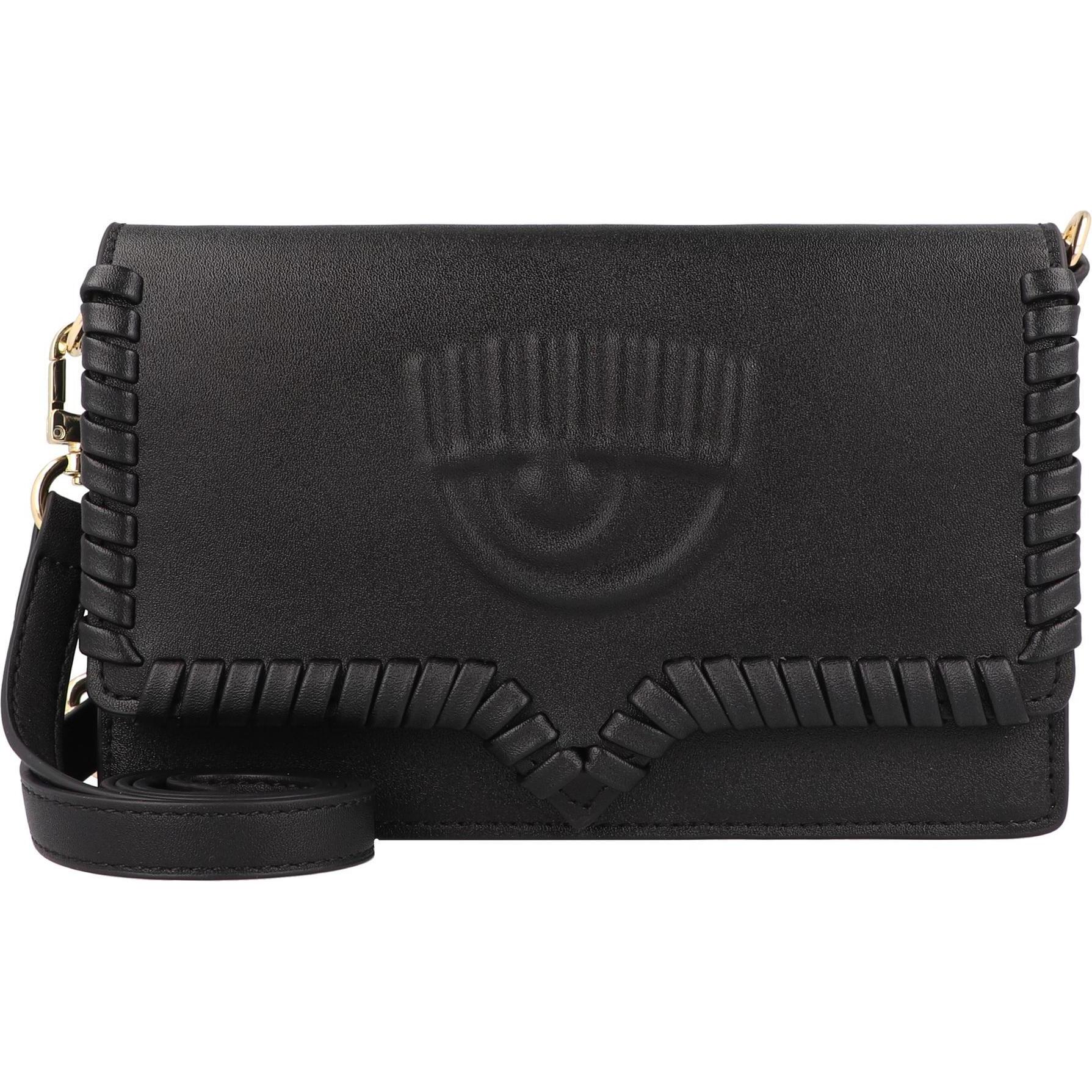 Chiara Ferragni, Handtasche, Eyelike bags Clutch Tasche 20 cm, Schwarz