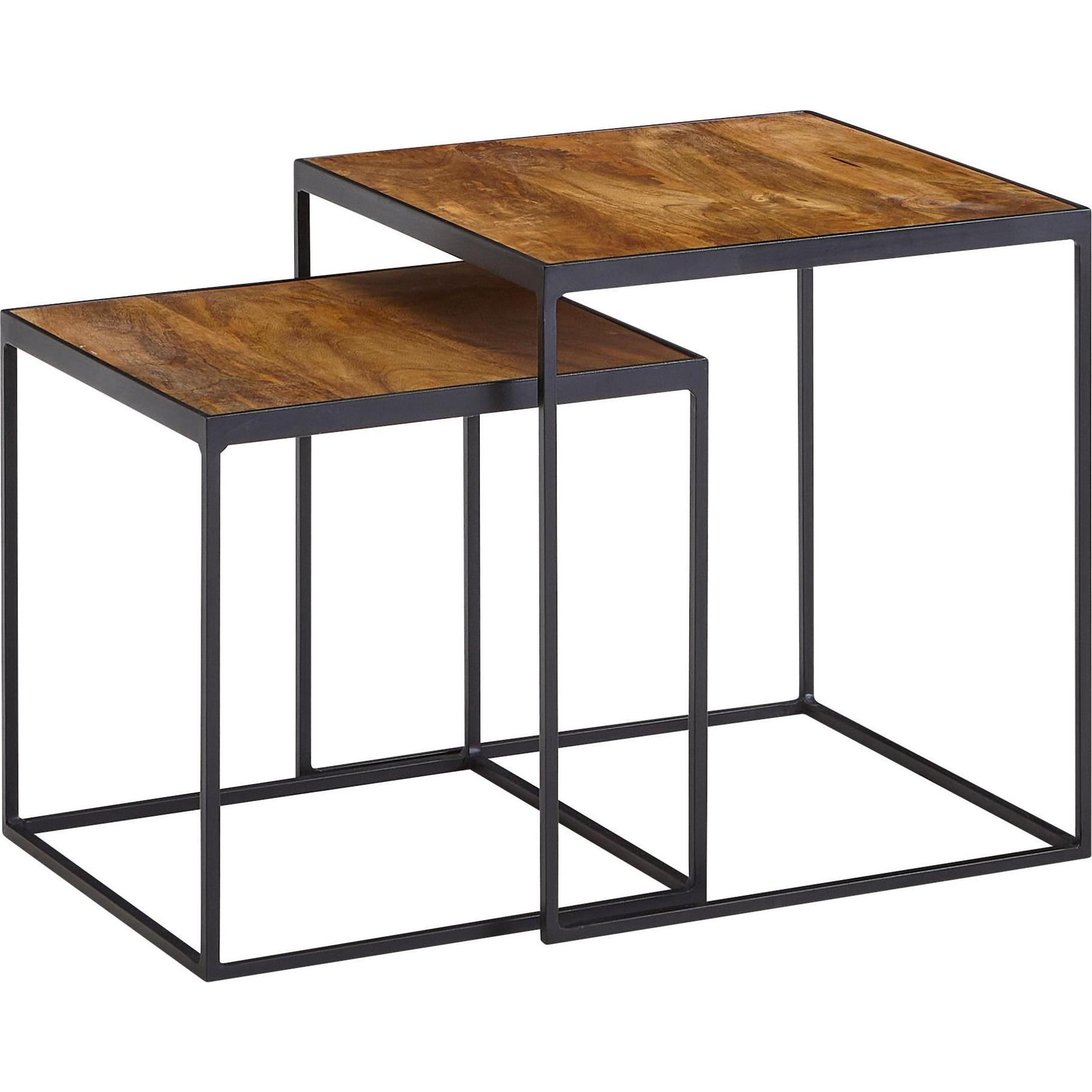 FineBuy, Couchtisch + Beistelltisch, Tobias (40 x 40 x 44 cm)
