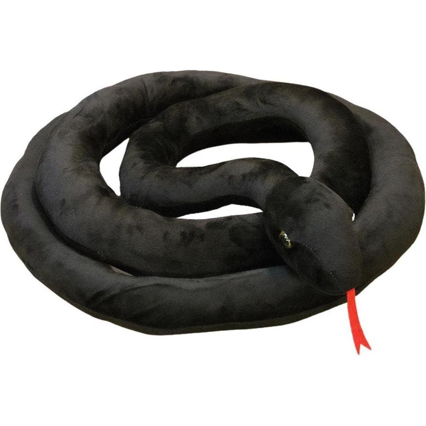 Lean Toys Leantoys Plüsch-Maskottchen schwarze Schlange 110 cm (110 cm)