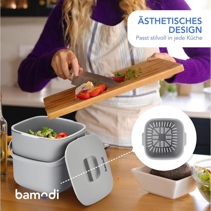Produktbild Bamodi Biomülleimer mit Doppelfach (7 l)