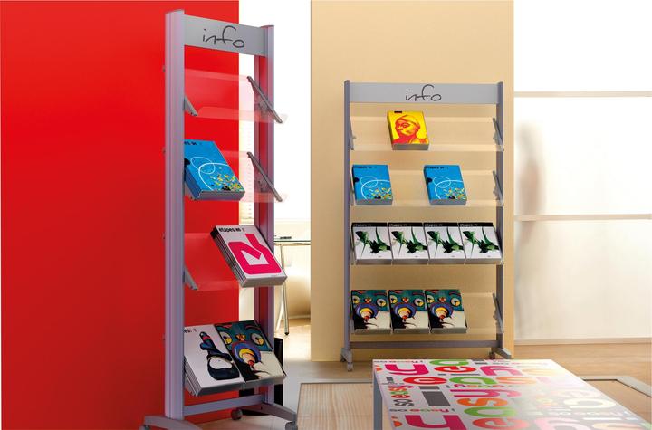 Actual product image kaiserkraft Mobile metal brochure stand (A4)