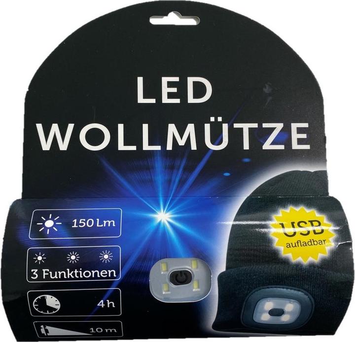 Actual product image Schönenberger Beanie LED Head Light USB Navy (One size)