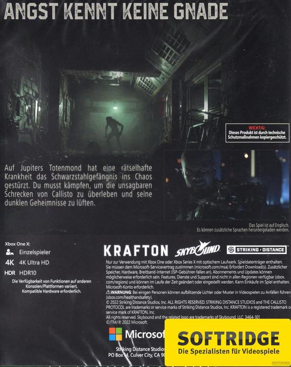 Actual product image Skybound The Callisto Protocol (Xbox Series S, Xbox Series X, DE)