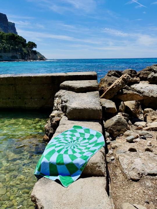 Image du produit Frau Kunz Badetuch Gira Sole Ciel & Grün (100 x 150 cm)