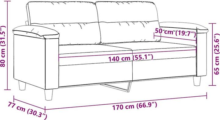 Produktbild vidaXL 2-Sitzer-Sofa (2-Sitzer)