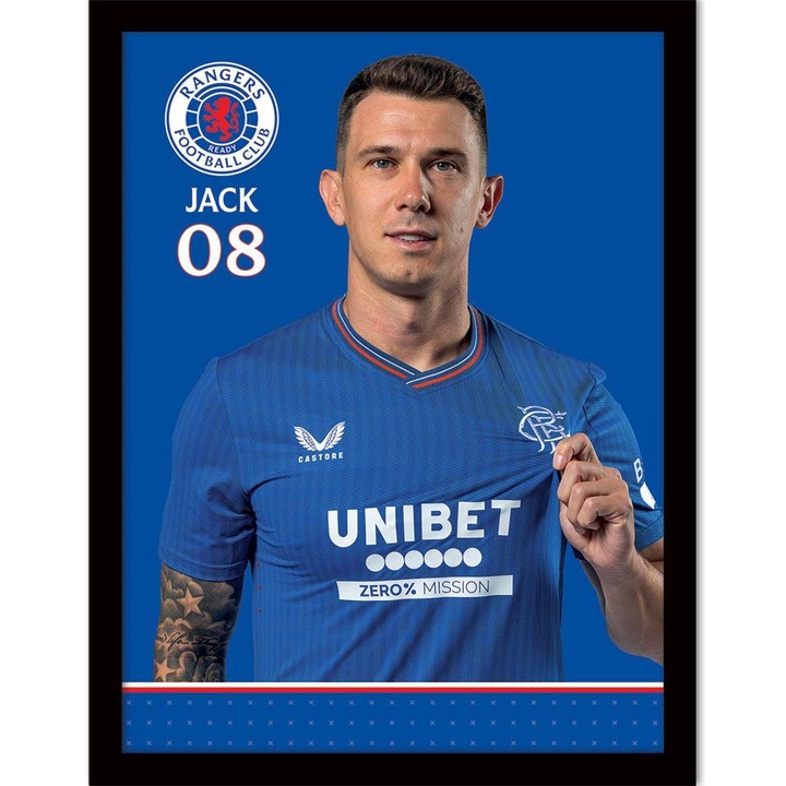 Produktbild Rangers FC Gerahmtes Poster Jack (40 x 30 cm)