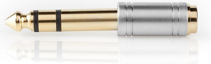 Productafbeelding Nedis Stereo Audio Adapter | 6,35 mm mannelijk | 3,5 mm vrouwelijk | Verguld | Recht | Metaal | Zilver (Jack adapter)