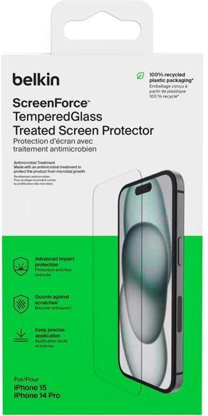 Produktbild Belkin ScreenForce Pro TemperedGlass a (1 Stk., Apple iPhone 14, Apple iPhone 14 Plus, Apple iPhone 14 Pro, Apple iPhone 14 Pro Max, Apple iPhone 15, Apple iPhone 15 Plus, Apple iPhone 15 Pro, Apple iPhone 15 Pro Max, Apple iPhone 16)