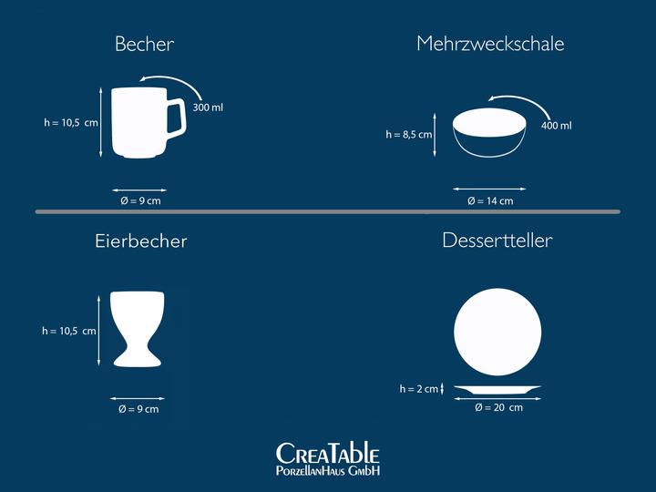 Produktbild CreaTable Luna (16 Stück)