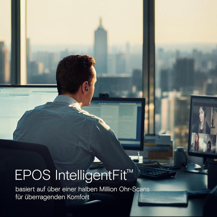 Produktbild EPOS ADAPT E1 - Scandinavian Black (Kabellos, USB-C, Google Meet, Microsoft Teams, Zoom)