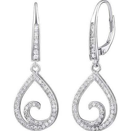 Silvego, Ohrringe, Silver earrings drops hook JJJE0011, (925 Sterling Silber)