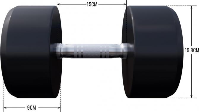 Actual product image Gorilla Sports Round dumbbells (1 x 30 kg)