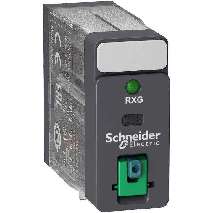Actual product image Schneider Electric Relay 2CO 10A 24VDC w Test Button & LED