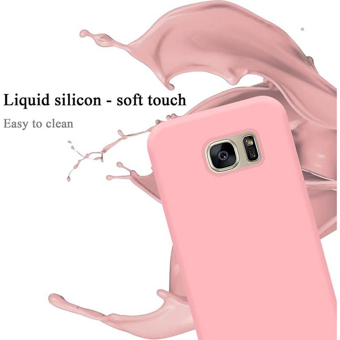 Thumbnail - Cadorabo TPU Liquid Silicone Case Cover (Samsung Galaxy S7), Smartphone Hülle, Rosa