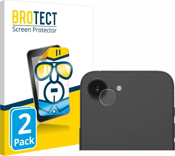 Produktbild BROTECT Schutzfolie Displayschutz Displayschutzfolie Folie Klar Transparent (2 Stück, Apple iPhone 16e)