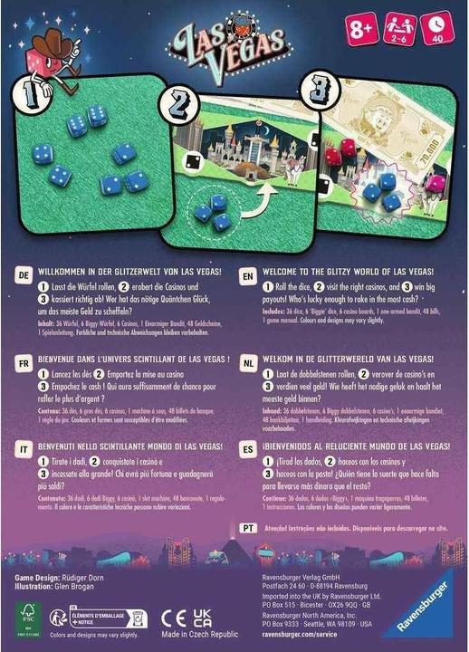Immagine prodotto Ravensburger Las Vegas (Francese, Inglese, Italiano, Olandese, Spagnolo, Tedesco, 2 - 6 Giocatori)