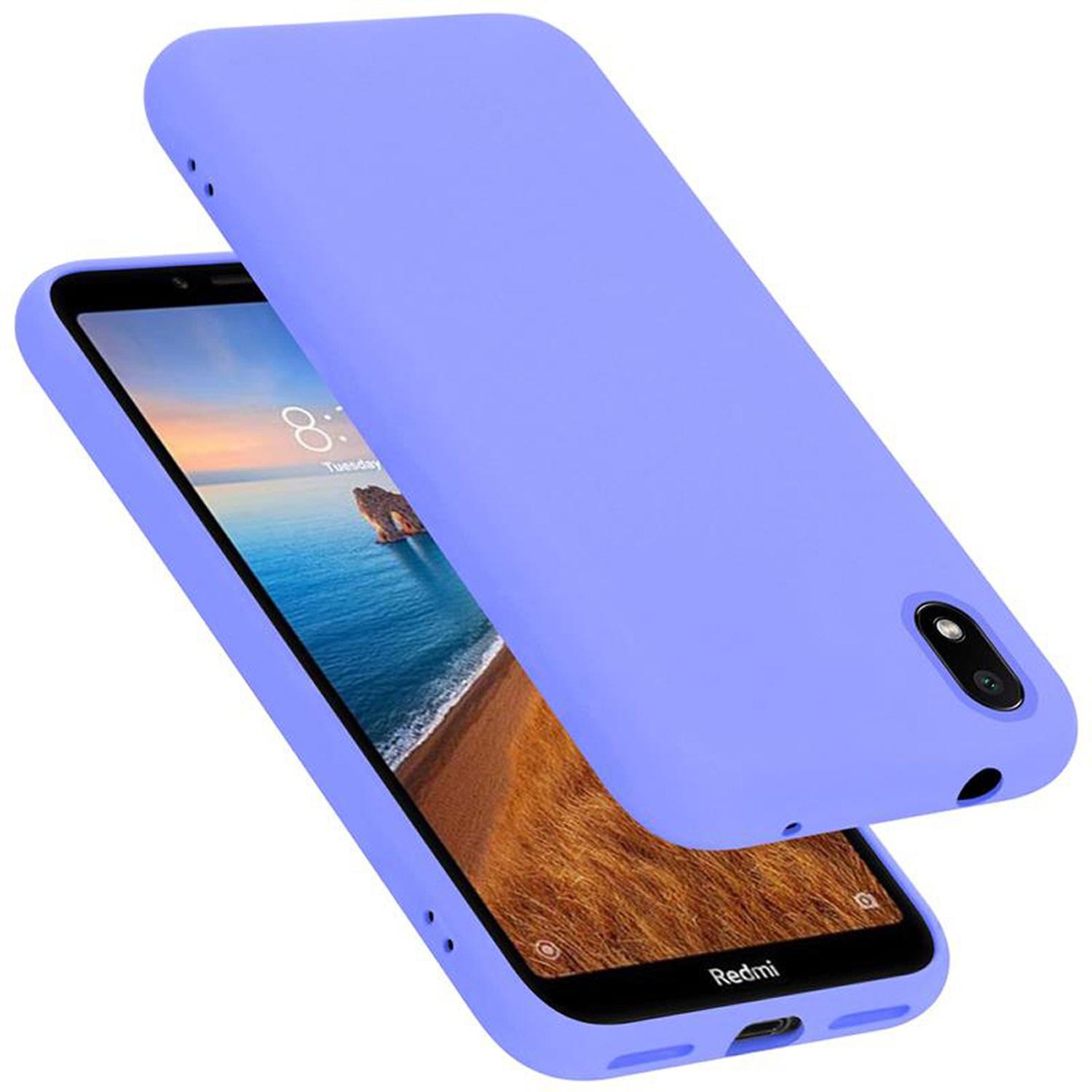Cadorabo TPU Liquid Silicone Case Cover (Xiaomi Redmi 7A), Smartphone Hülle, Violett