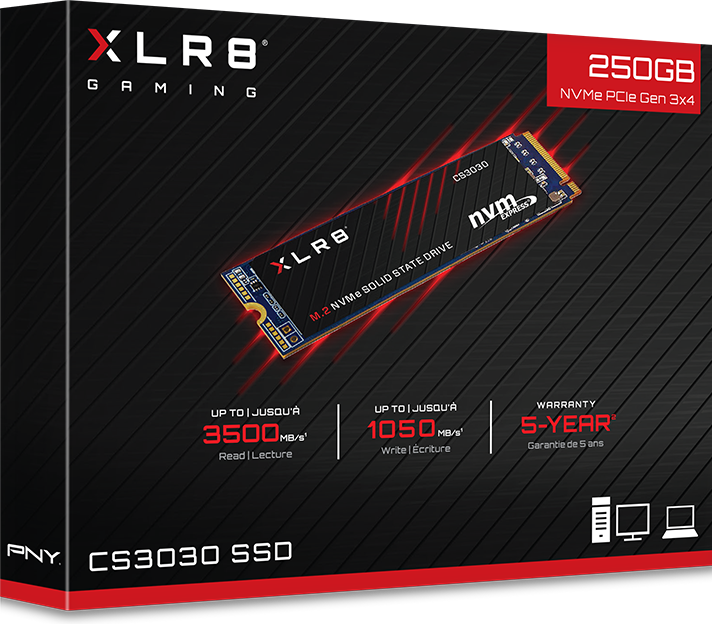 Immagine prodotto PNY XLR8 CS3030 (250 GB, M.2 2280)
