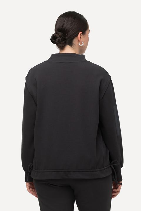 Produktbild Ulla Popken Sweatshirt, Rippstruktur, Saumband, Stehkragen, Langarm (46, 48)