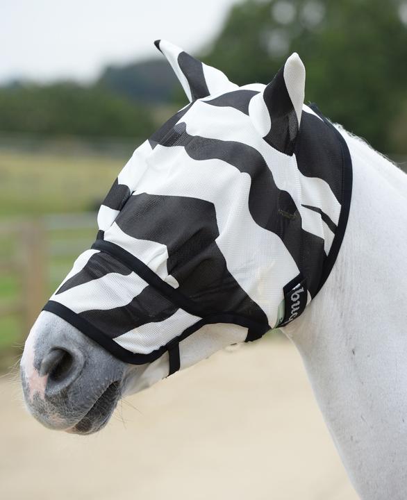 Actual product image Bucas Fly mask Buzz-Off Zebra