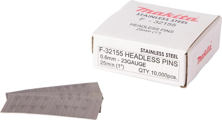 Produktbild Makita F-32155 Bolzen 0,6X25MM, INOX P25S, 10.000 Stk.
