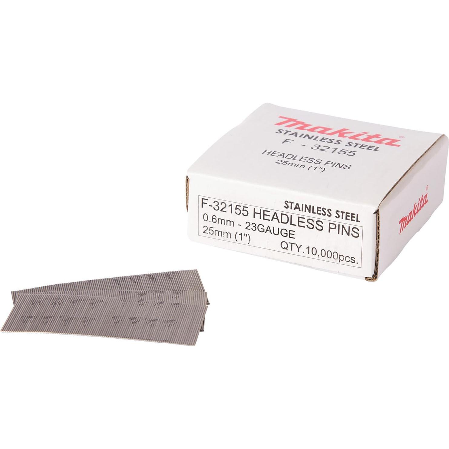 Makita, Chiodi e punti metallici per graffettatrice, Pin 0,6x25mm INOX