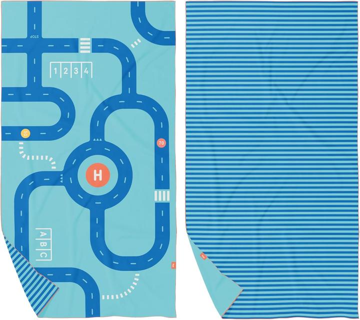 Actual product image Lumarko QUUT Dwustronny recznik plazowy PlayTowels L (180 x 100cm) Road (180 x 100 cm)