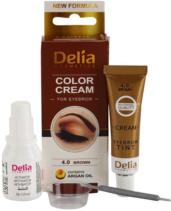 Actual product image Delia Cosmetics Delia - Henna for eyebrows cream 3.0 Dark Brown 15ml (Dark brown)
