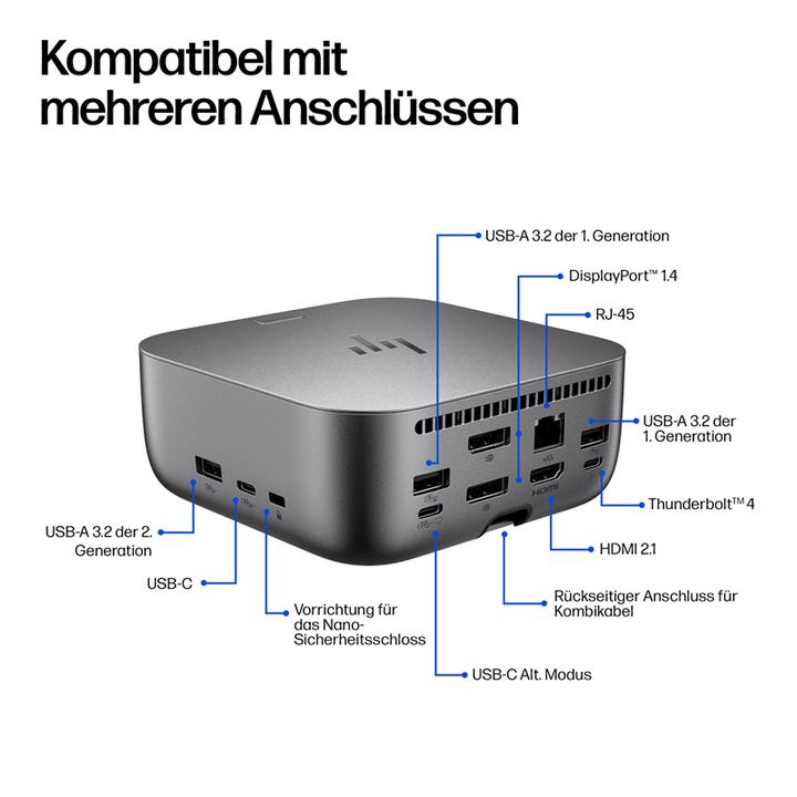 Actual product image HP Thunderbolt 4 Ultra 180 W G6 Dockingstation (12 ports)