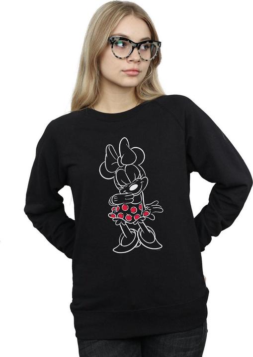Actual product image Disney Womens/Ladies Minnie Mouse Outline Polka Dot Sweatshirt (L)