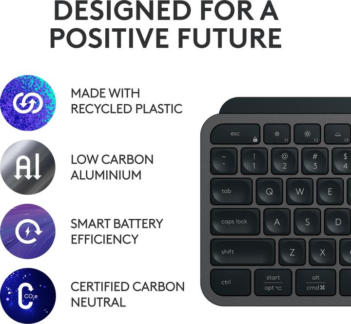 Image du produit Logitech MX Keys S Plus (DE, Sans fil)