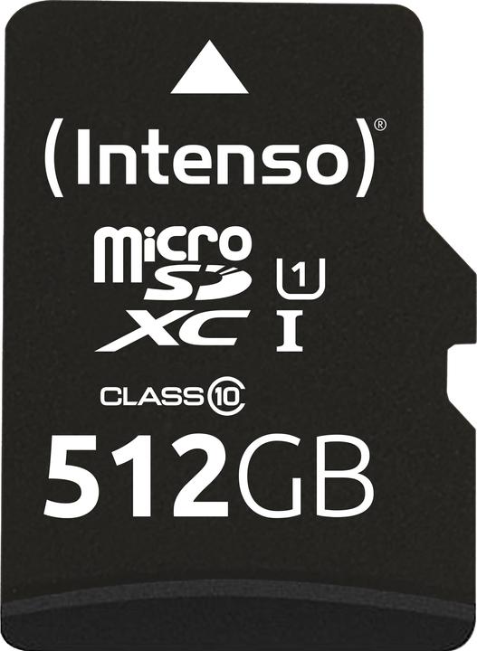 Intenso UHS-I Premium (512 GB, microSDXC, U1, UHS-I)