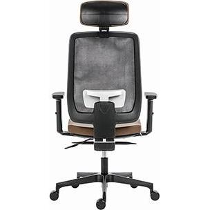 Powerton, Sedia da ufficio, ERGO LUCIE Sedia da ufficio ergonomica, grigio (42 - 53.50 cm)