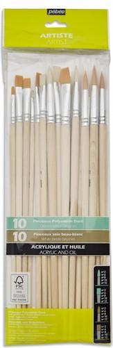 Produktbild Pebeo 20 flache + runde ML-Bürsten Poly+SBB