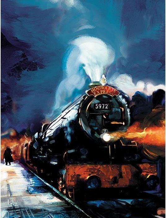 Image du produit - Impression sur toile HOGWARTS EXPRESS PAINTED (40 x 30 cm)
