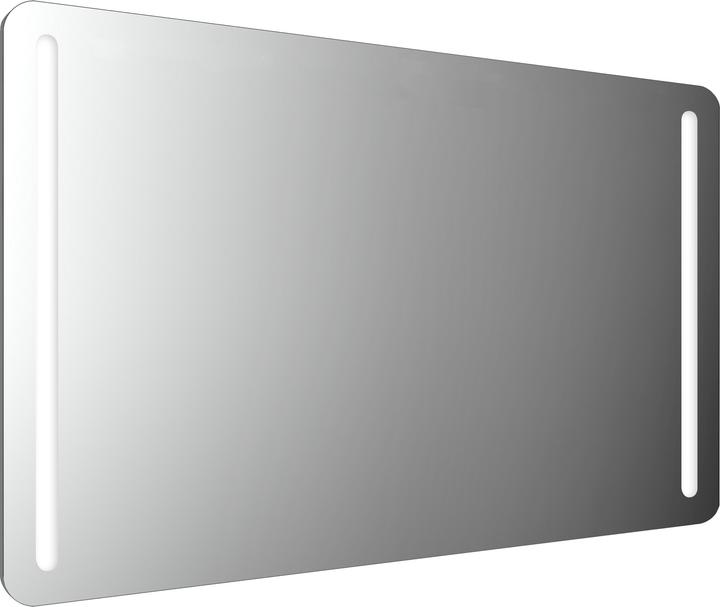 Emco MI 270 Miroirs lumineux Miroirs lumineux MI avec coins arrondis et 2 bandes lumineuses à gauche et à (89 x 14 cm)