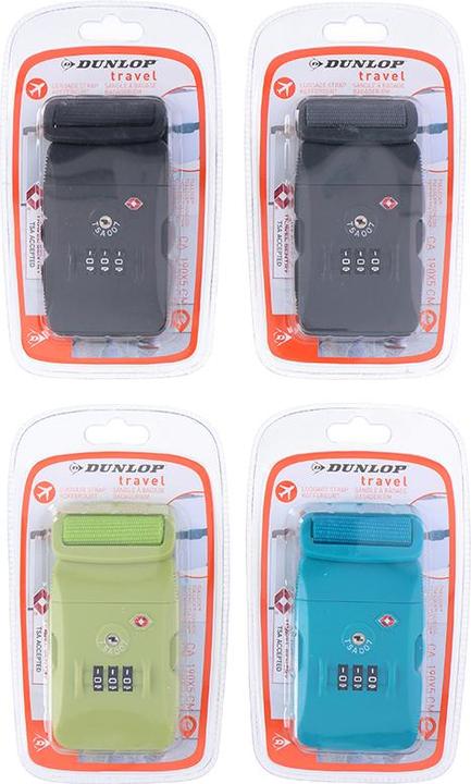 Immagine prodotto Dunlop Cintura per fissare una valigia con codice TSA (blu) (Serrature e rimorchi)
